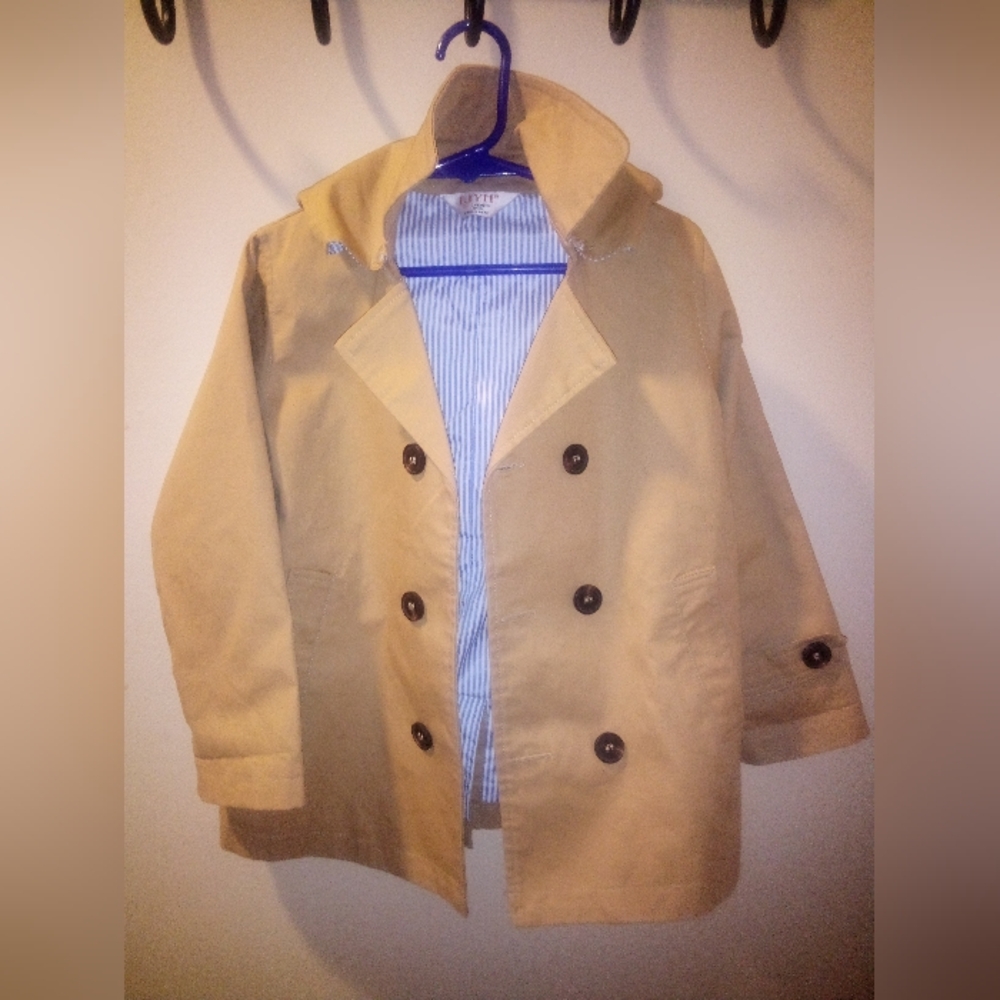 LJYH Childs Polished Hooded Raincoat Jacket Size 4t-5